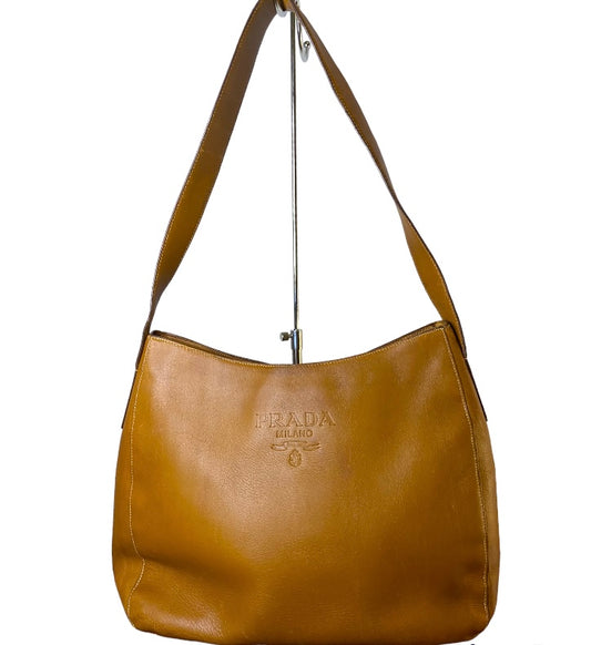 Prada Pre-Owned Brown Leather Shoulder Bag