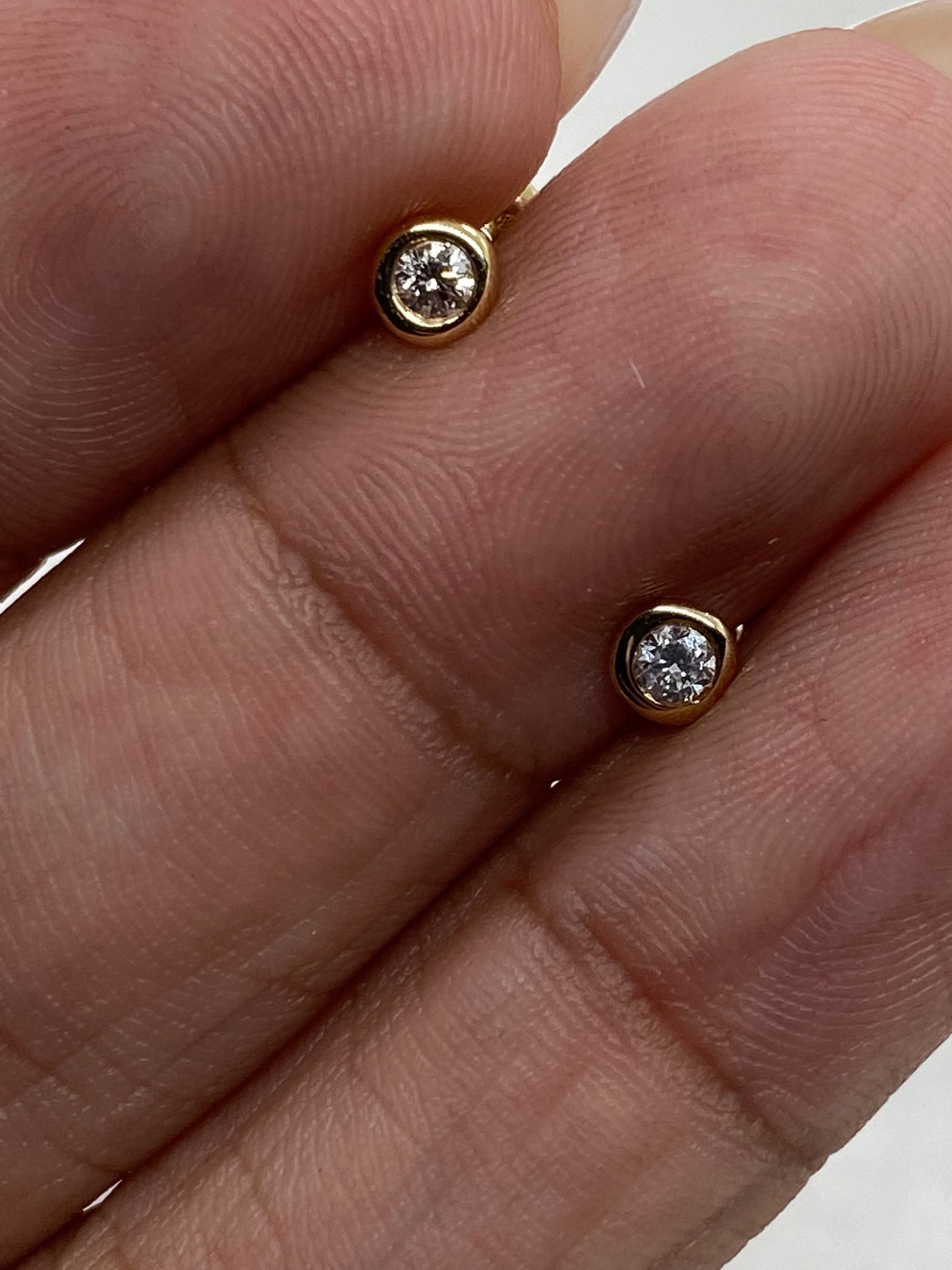 10K Gold Diamond Stud Earrings