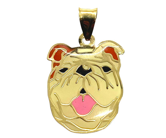 10K Gold Bulldog Pendant
