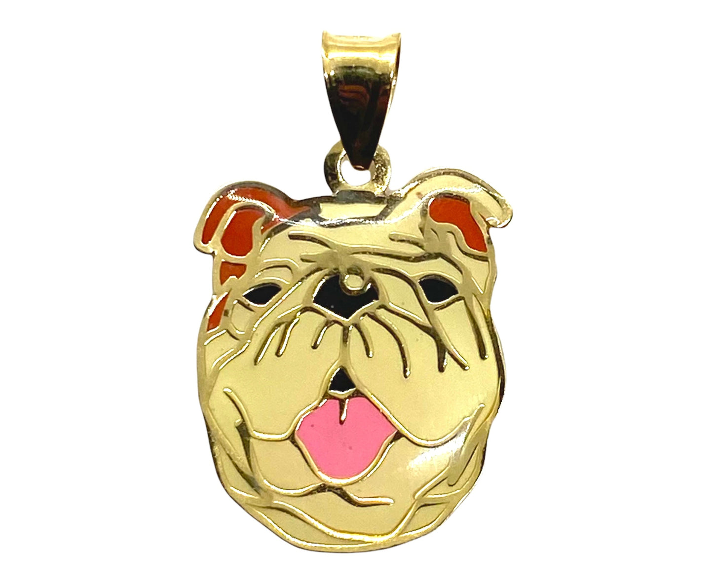 10K Gold Bulldog Pendant