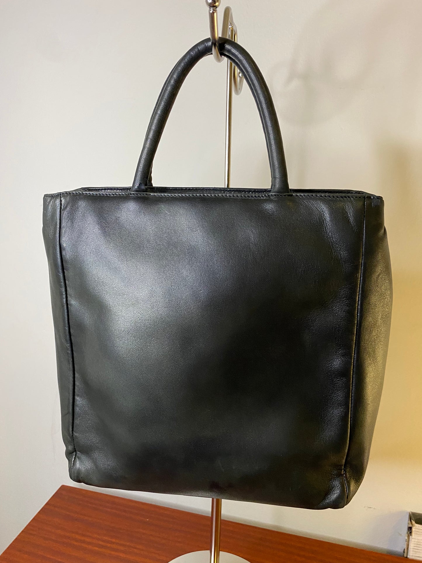 Pre-owned Prada Tessuto Leather Handle Bag
