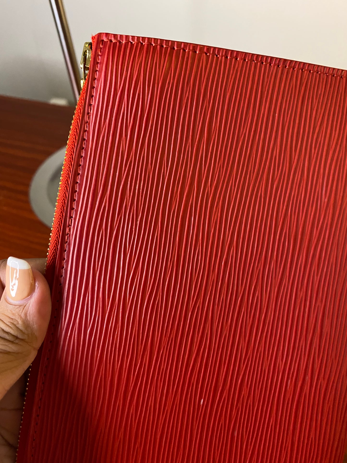 Louis Vuitton Red Epi Leather Pochette Accessoires (Authentic Pre-Owned)